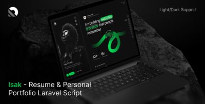 Isak - Resume & Personal Portfolio Laravel Script