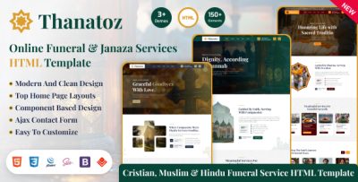 Thanatoz - Funeral, Burial & Janaza Services HTML Template