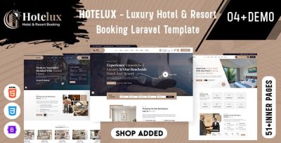 Hotelux - Luxury Hotel & Resort Booking Laravel Template