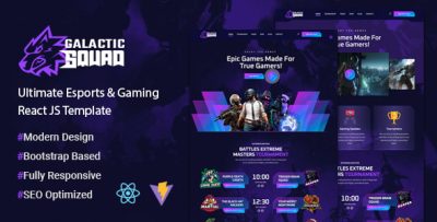 Galactic - eSports and Gaming React Template
