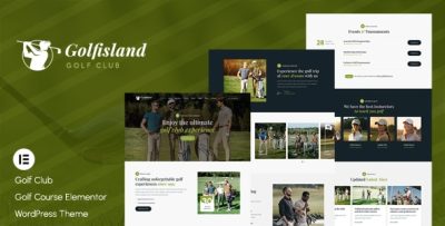 Golfisland - Golf Club & Course Elementor WordPress Theme