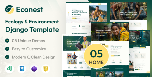 Econest - Ecology & Environment Django Template Econest - Ecology & Environment Django Template