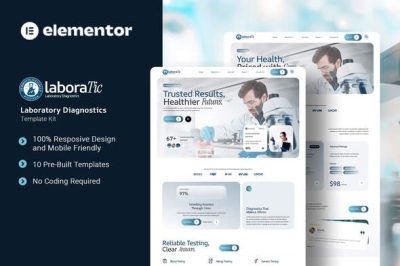 Laboratic - Laboratory Diagnostics Elementor Template Kit