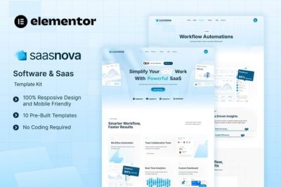 SaaSNova - Software & Saas Elementor Template Kit