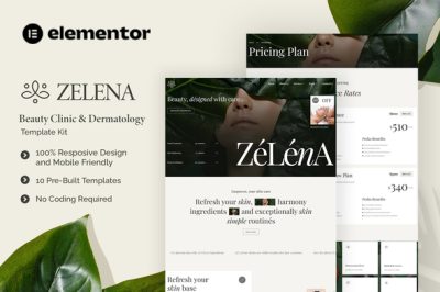 Zelena - Beauty Clinic & Dermatology Elementor Template Kit