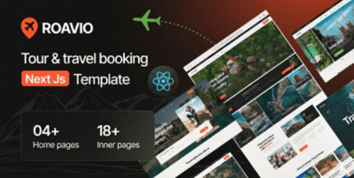 Roavio - Travel & Tour Booking React NextJs Template