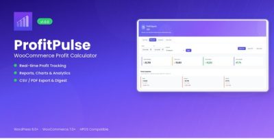 ProfitPulse - WooCommerce Profit Calculator