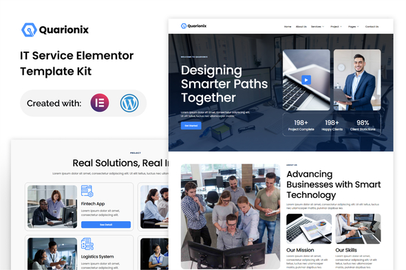 Quarionix - IT Service Elementor Template Kit Quarionix - IT Service Elementor Template Kit