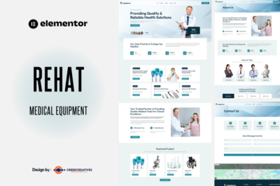 Rehat - Medical Equipment Elementor Pro Template Kit