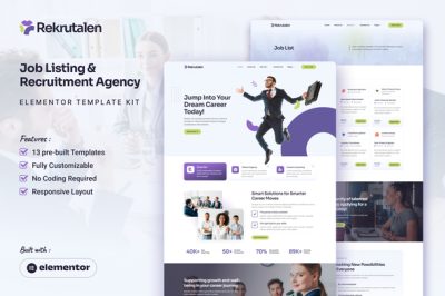 Rekrutalen - Job Listing & Recruitment Agency Elementor Pro Template Kit