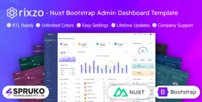 Rixzo - Nuxt Bootstrap Admin Dashboard Template