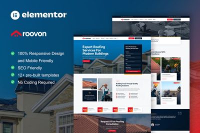 Roovon - Roofing Services Elementor Pro Template Kit