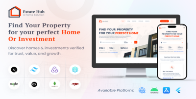 Estate Hub – Real Estate Management System with Property Listing & Investment Platform