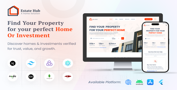 Estate Hub – Real Estate Management System with Property Listing & Investment Platform Estate Hub – Real Estate Management System with Property Listing & Investment Platform