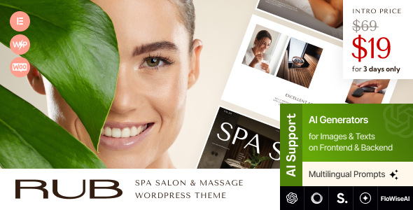 Rub - Spa Salon, Massage & Wellness WordPress Theme Rub - Spa Salon, Massage & Wellness WordPress Theme