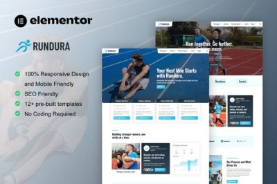 Rundura - Running Club & Sport Event Elementor Template Kit