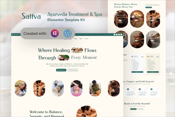 Sattva - Ayurveda Treatment & Spa Elementor Template Kit Sattva - Ayurveda Treatment & Spa Elementor Template Kit