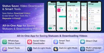SaveMate: Status Saver, Video Downloader & Smart Tools Save Status, Download Videos & Use Smart Text