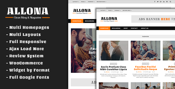 Allona - Clean & Beautiful Blog and Magazine Theme Allona - Clean & Beautiful Blog and Magazine Theme