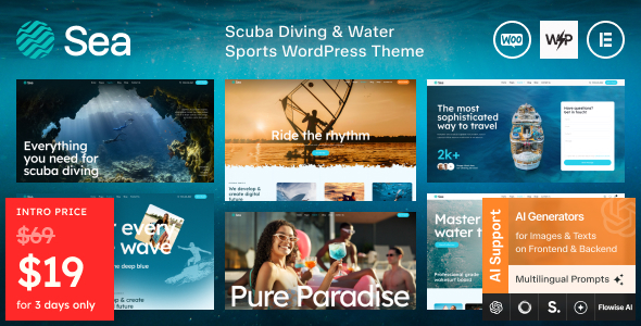 Sea - Scuba Diving & Water Sports WordPress Theme Sea - Scuba Diving & Water Sports WordPress Theme