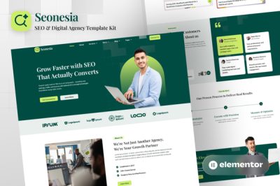 Seonesia - SEO & Digital Agency Elementor Template Kit