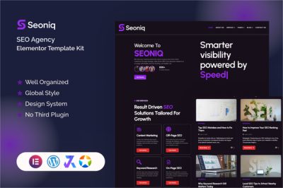 SEONIQ - SEO Agency Elementor Template Kit
