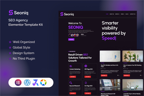 SEONIQ - SEO Agency Elementor Template Kit SEONIQ - SEO Agency Elementor Template Kit