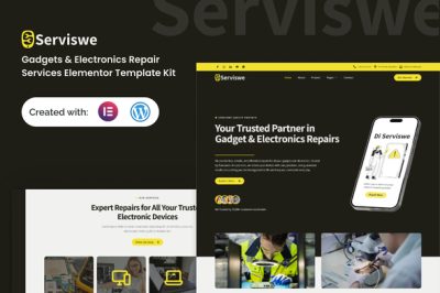 Serviswe - Gadget & Electronic Repair Service Elementor Template Kit
