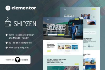 Shipzen - Logistics & Transportation Elementor Template Kit