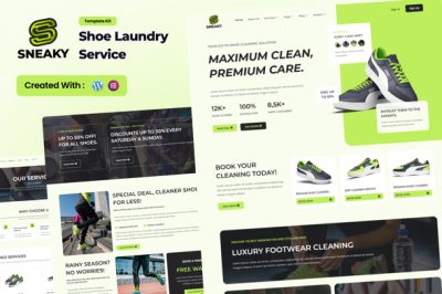 Sneaky - Shoe Laundry Service Elementor Template Kit
