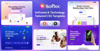 Softec | SaaS, Software & Technology Tailwind Template
