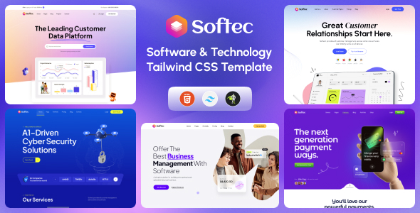 Softec | SaaS, Software & Technology Tailwind Template Softec | SaaS, Software & Technology Tailwind Template