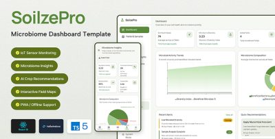 SoilzePro - React 19 Agriculture & Smart Farming Dashboard Template