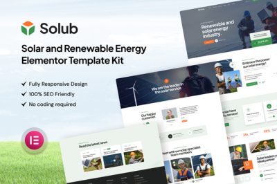 Solub - Solar and Renewable Energy Elementor Template Kit