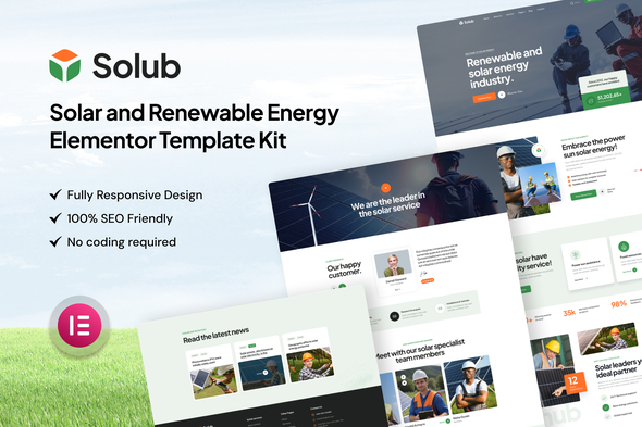 Solub - Solar and Renewable Energy Elementor Template Kit Solub - Solar and Renewable Energy Elementor Template Kit
