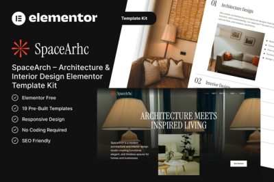 SpaceArch - Architecture & Interior Design Elementor Template Kit