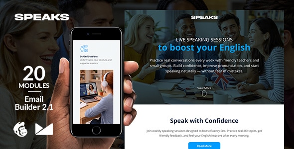 Speaks Responsive Email Template + Online Emailbuilder 2.1 Speaks Responsive Email Template + Online Emailbuilder 2.1