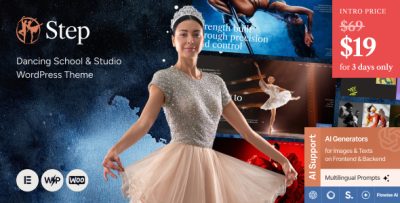 Step - Dancing School & Studio WordPress Theme