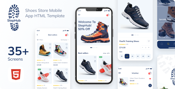 StepHub - Shoes Store & eCommerce HTM Mobile App StepHub - Shoes Store & eCommerce HTM Mobile App