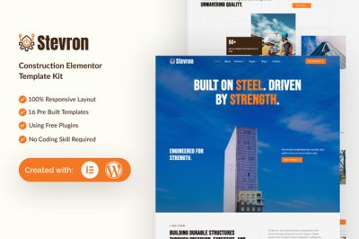 Stevron - Construction Elementor Template Kit
