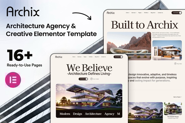 Archix - Architecture Agency & Creative Elementor Template Kit Archix - Architecture Agency & Creative Elementor Template Kit