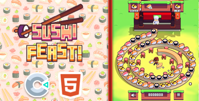 Sushi Feast - Construct 3 - HTML5 Game + Source Code