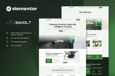 Syvolt - Electric Vehicle & Charging Station Elementor Template Kit
