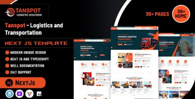 Tanspot - Logistics and Transportation Services NextJS Template