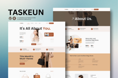Taskeun - E-Commerce Bag Store Elementor Template Kit