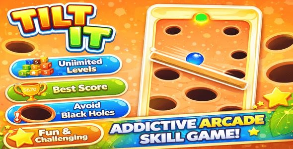 Tilt It - Addictive Arcade Skill Game (HTML5 | Construct 3) Tilt It - Addictive Arcade Skill Game (HTML5 | Construct 3)