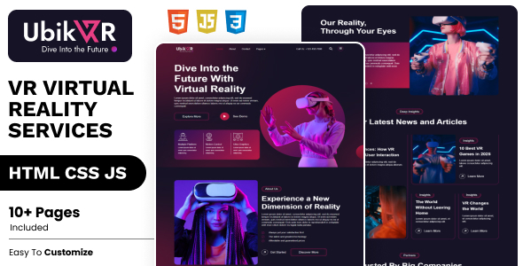 UbikVR - Virtual Reality Services HTML 5 Template UbikVR - Virtual Reality Services HTML 5 Template