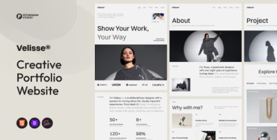 Velisse - Personal Portfolio & Creative Agency HTML Template