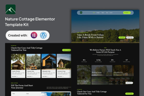Veridian - Nature Cottage Elementor Template Kit Veridian - Nature Cottage Elementor Template Kit
