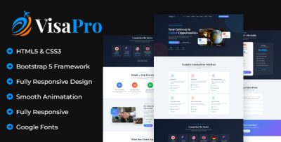 VisaPro - Immigration & Visa Consulting HTML Template